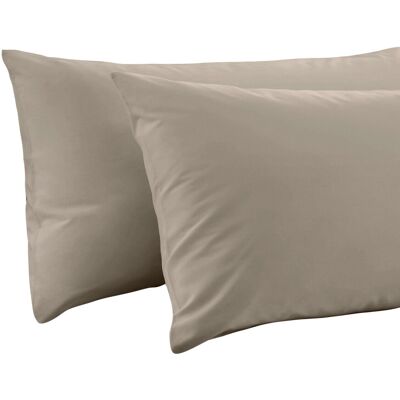 ARLINENS (Latte) 2X Polycotton Plain Dyed Housewife Pillowcases,Bed Room PILLOW COVER ARLINENS (Latte) 2X Polycotton Plain Dyed Housewife Pillowcases,Bed Room PILLOW COVER
