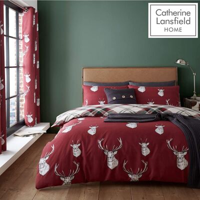 Catherine Lansfield Munro Stag Check Duvet Set - Duvet Set Catherine Lansfield Munro Stag Check Duvet Set - Duvet Set