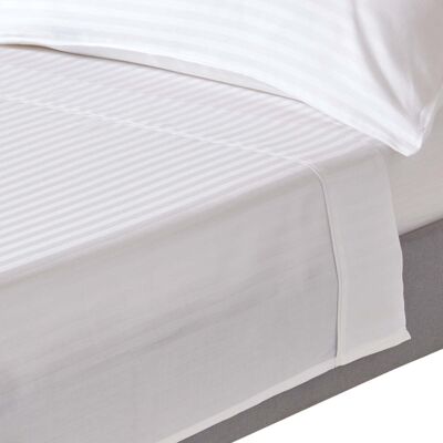 Homescapes Egyptian Cotton Satin Stripe Flat Sheet - Super King Bed Linen Homescapes Egyptian Cotton Satin Stripe Flat Sheet - Super King Bed Linen