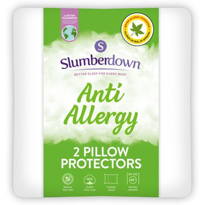 (2 Pack) Slumberdown Anti Allergy Pillow Protector (2 Pack) Slumberdown Anti Allergy Pillow Protector