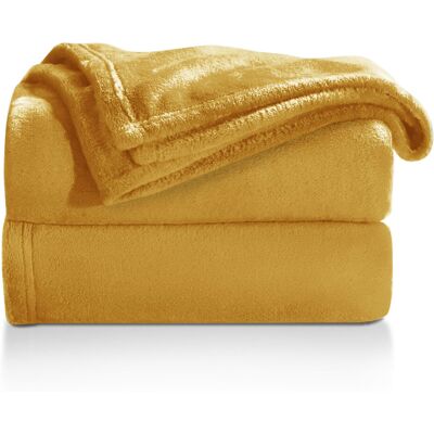 SUPREME BEDDING LTD (MUSTARD, KING) Soft Faux Fur Fleece Blanket-Cozy, Warm and Lightweight SUPREME BEDDING LTD (MUSTARD, KING) Soft Faux Fur Fleece Blanket-Cozy, Warm and Lightweight