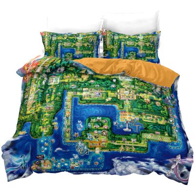 Unbranded (Double-200*200, 4) Pokémon Cartoon Bedding Single Double Quilt Cover 3D Cartoon Unbranded (Double-200*200, 4) Pokémon Cartoon Bedding Single Double Quilt Cover 3D Cartoon