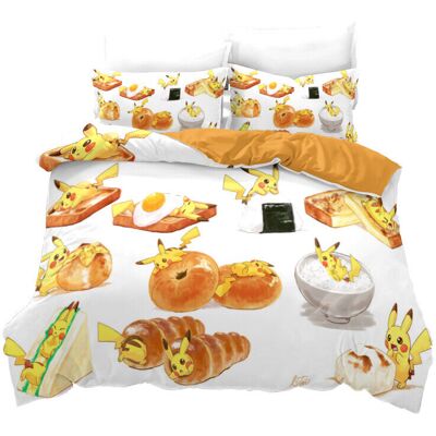 Unbranded (Double-200*200, 2) Pokémon Cartoon Bedding Single Double Quilt Cover 3D Cartoon Unbranded (Double-200*200, 2) Pokémon Cartoon Bedding Single Double Quilt Cover 3D Cartoon