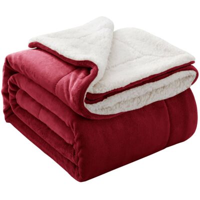 Moonlight Bedding Limited (Single, Burgundy) Heavy Thick Blanket Bed Throw-Single Double King Size-Warm Fl Moonlight Bedding Limited (Single, Burgundy) Heavy Thick Blanket Bed Throw-Single Double King Size-Warm Fl