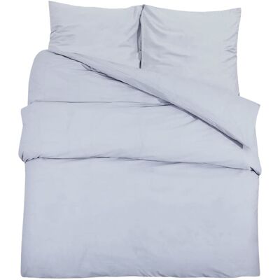 vidaXL Grey Bedding Set 260x220 cm Cotton 260 x 220 cm + 50 x 75 cm - Bedding Set vidaXL Grey Bedding Set 260x220 cm Cotton 260 x 220 cm + 50 x 75 cm - Bedding Set
