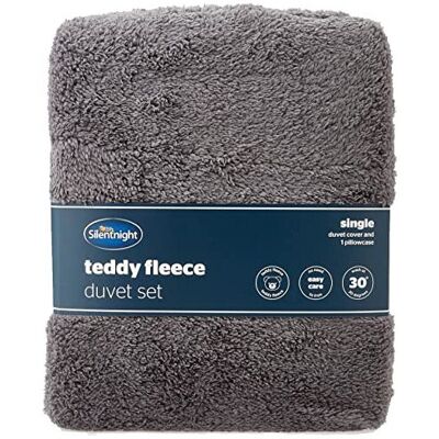 Silentnight - Teddy Fleece - Single - Teddy Bear - Duvet Set Silentnight - Teddy Fleece - Single - Teddy Bear - Duvet Set