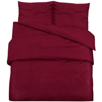vidaXL Burgundy Red Microfiber Bedding Set - 140x200 cm + 60x70 cm vidaXL Burgundy Red Microfiber Bedding Set - 140x200 cm + 60x70 cm