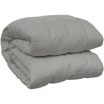 vidaXL Weighted blanket gray 120x180 cm 9 kg fabric (350717) vidaXL Weighted blanket gray 120x180 cm 9 kg fabric (350717)