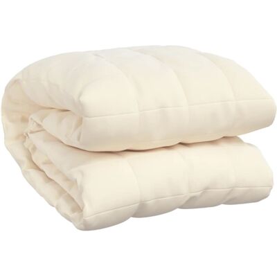 vidaXL Weighted blanket light cream 120x180 cm 5 kg fabric vidaXL Weighted blanket light cream 120x180 cm 5 kg fabric