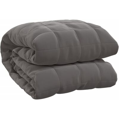 vidaXL Grey Weighted Blanket 150x200 cm - Sleep & Anxiety Relief vidaXL Grey Weighted Blanket 150x200 cm - Sleep & Anxiety Relief