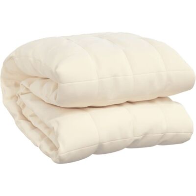 vidaXL Weighted blanket light cream 220x235 cm 15 kg fabric (350819) vidaXL Weighted blanket light cream 220x235 cm 15 kg fabric (350819)