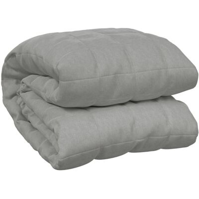 vidaXL Weighted blanket gray 122x183 cm 9 kg fabric vidaXL Weighted blanket gray 122x183 cm 9 kg fabric