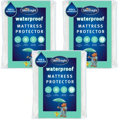 Silentnight - Waterproof Mattress Protector - King - 3 Pack - Mattress Protector Silentnight - Waterproof Mattress Protector - King - 3 Pack - Mattress Protector