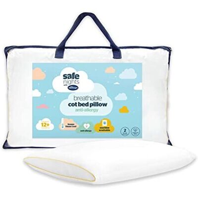Silentnight Safe Nights Luxury Baby Pillow – Breathable Cot Bed Toddler Pillow for Babies an Silentnight Safe Nights Luxury Baby Pillow – Breathable Cot Bed Toddler Pillow for Babies an