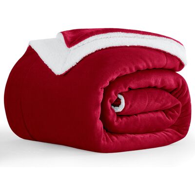 SUPREME BEDDING LTD (Double : (150 x 200)CM, Red/ Burgundy Sherpa- Throw Blankets) Sherpa Fleece Thr SUPREME BEDDING LTD (Double : (150 x 200)CM, Red/ Burgundy Sherpa- Throw Blankets) Sherpa Fleece Thr