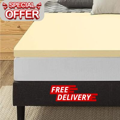 Unbranded (Super King, 3" - 7.5cm) Orthopaedic Mattress Toppers Memory Foam Beds Toppers w Unbranded (Super King, 3" - 7.5cm) Orthopaedic Mattress Toppers Memory Foam Beds Toppers w