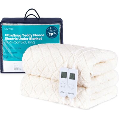 LIVIVO Teddy Fleece Electric Blanket - Electric Blanket for Warmth and Comfort LIVIVO Teddy Fleece Electric Blanket - Electric Blanket for Warmth and Comfort