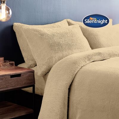Silentnight - Teddy Fleece - Natural - King - Duvet Set Silentnight - Teddy Fleece - Natural - King - Duvet Set