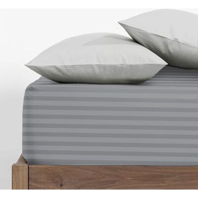 Imperial Rooms Fitted Sheet Stripe Super King Grey 40cm Imperial Rooms Fitted Sheet Stripe Super King Grey 40cm