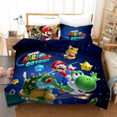 Unbranded Mario Bedding Three-piece Home Textile Quilt Cover Four-piece Children's Bedding Unbranded Mario Bedding Three-piece Home Textile Quilt Cover Four-piece Children's Bedding