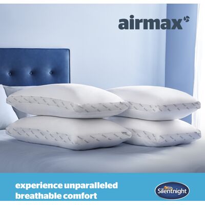 Silentnight Airmax Pillows 4 Pack Breathable Medium Support Silentnight Airmax Pillows 4 Pack Breathable Medium Support