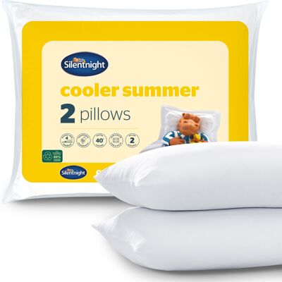 Silentnight Cooler Summer Pillows 2 Pack Soft Medium Support UK Made Silentnight Cooler Summer Pillows 2 Pack Soft Medium Support UK Made