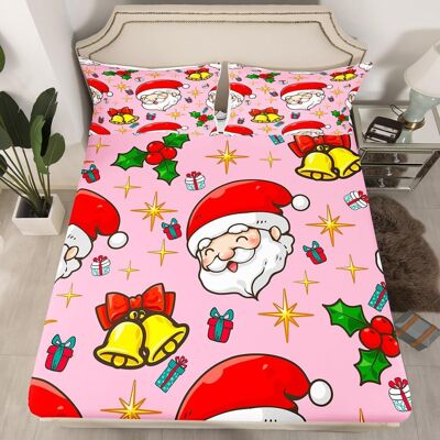 Unbranded (Multi 01, Single(No Comforter)) Cartoon Snowman Double Sheets Snowflake Christm Unbranded (Multi 01, Single(No Comforter)) Cartoon Snowman Double Sheets Snowflake Christm