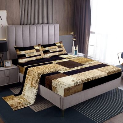 Unbranded (Multi 08, Double(No Comforter)) Oil Painting Bed Sheets Set Double Orange Brown Unbranded (Multi 08, Double(No Comforter)) Oil Painting Bed Sheets Set Double Orange Brown