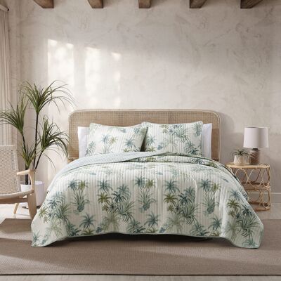 Tommy Bahama - Serenity Palm Collection - Quilt - 100% Cotton Soft & Breathable Tommy Bahama - Serenity Palm Collection - Quilt - 100% Cotton Soft & Breathable