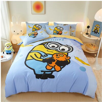 Deyaah (Double 200x230cm) Minions Series-Cotton Printed Quilt Cover Set-Banana Deyaah (Double 200x230cm) Minions Series-Cotton Printed Quilt Cover Set-Banana