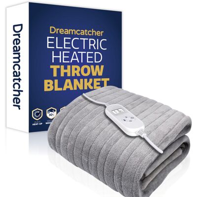 (Silver) Dreamcatcher XL Heated Electric Throw Blanket Double Over Blanket Soft (Silver) Dreamcatcher XL Heated Electric Throw Blanket Double Over Blanket Soft
