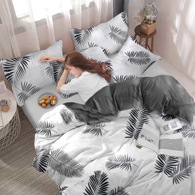 SUPREME BEDDING LTD (King Quilt Cover, Leaf) Printed Duvet Cover Set with Pillowcases - Soft Microfi SUPREME BEDDING LTD (King Quilt Cover, Leaf) Printed Duvet Cover Set with Pillowcases - Soft Microfi