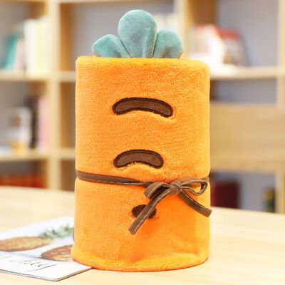 Unbranded Cartoon Blanket Soft Plush Easy Rolled Up Breathable Nap Blanket for Office Sofa Unbranded Cartoon Blanket Soft Plush Easy Rolled Up Breathable Nap Blanket for Office Sofa