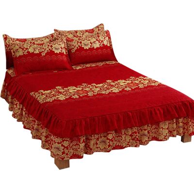 Unbranded Luxurious Red Satin Silk Bedspread, Exquisite Workmanship and High Tensile Stren Unbranded Luxurious Red Satin Silk Bedspread, Exquisite Workmanship and High Tensile Stren