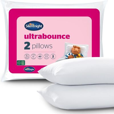 Silentnight Ultrabounce Pillows 2 Pack ? Soft Medium Support Comfortable Bouncy Silentnight Ultrabounce Pillows 2 Pack ? Soft Medium Support Comfortable Bouncy