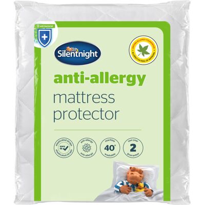 Silentnight Anti Allergy Mattress Protector - Ideal for Allergy and Asthma Suffe Silentnight Anti Allergy Mattress Protector - Ideal for Allergy and Asthma Suffe