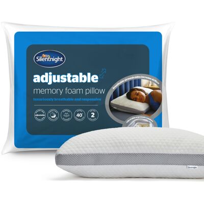 Silentnight Adjustable Memory Foam Pillow - Sink-In Luxury Shredded Filling - Er Silentnight Adjustable Memory Foam Pillow - Sink-In Luxury Shredded Filling - Er