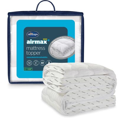 Silentnight Airmax 10cm Mattress Topper Kingsize Bed - Extra Thick Deep Comforta Silentnight Airmax 10cm Mattress Topper Kingsize Bed - Extra Thick Deep Comforta
