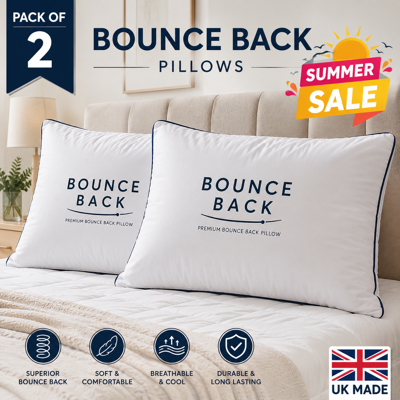 Imperial - Bounce Back Pillows Pack 2 - Stripe - Standard - Pillow Imperial - Bounce Back Pillows Pack 2 - Stripe - Standard - Pillow