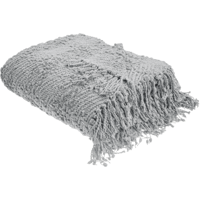 Beliani Vella Cotton Blanket - 200x220 cm - Gray Beliani Vella Cotton Blanket - 200x220 cm - Gray