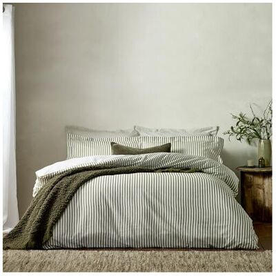Yard Hebden Melange Stripe Cotton Duvet Cover Bedding Set - Bedding Set Yard Hebden Melange Stripe Cotton Duvet Cover Bedding Set - Bedding Set