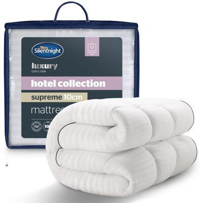 Silentnight Hotel Collection Supreme Mattress Topper - 10cm Thick Deep for Comfo Silentnight Hotel Collection Supreme Mattress Topper - 10cm Thick Deep for Comfo