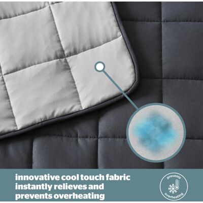 Silentnight Restore Cooling Weighted Blanket - 6.8kg Heavy Stress Insomnia Anxie Silentnight Restore Cooling Weighted Blanket - 6.8kg Heavy Stress Insomnia Anxie