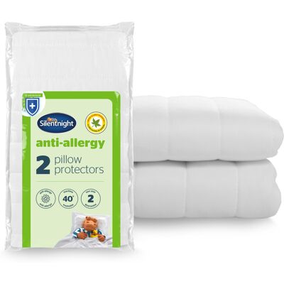 Silentnight Anti Allergy Pillow Protector - Ideal for Allergy and Asthma Suffere Silentnight Anti Allergy Pillow Protector - Ideal for Allergy and Asthma Suffere