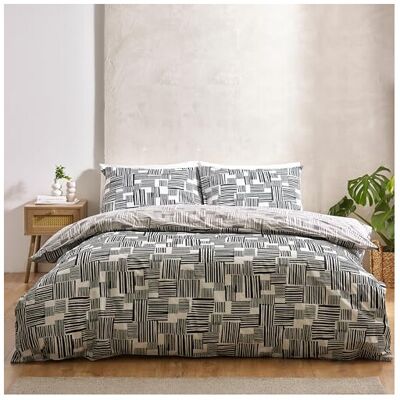 Catherine Lansfield Black Reversible Bedding Set - Bedding Set Catherine Lansfield Black Reversible Bedding Set - Bedding Set