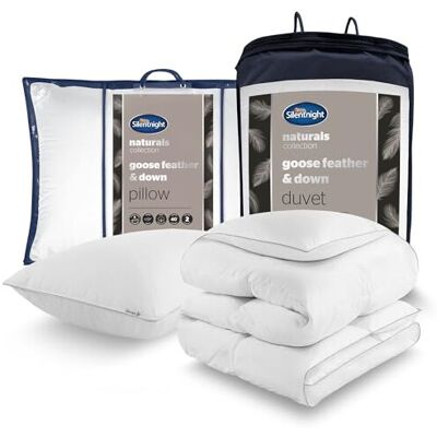 Silentnight Goose Feather and Down Duvet & Pillow Set - Luxury Hotel Quality Fea Silentnight Goose Feather and Down Duvet & Pillow Set - Luxury Hotel Quality Fea