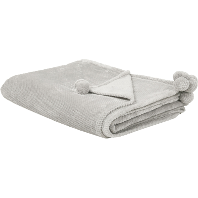 Beliani Blanket Light Grey 150x200 - Blanket Beliani Blanket Light Grey 150x200 - Blanket