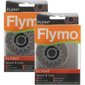 Flymo Genuine Contour Power Plus Cordless Strimmer Spool & Line (Pack of 2, FLY0 Flymo Genuine Contour Power Plus Cordless Strimmer Spool & Line (Pack of 2, FLY0