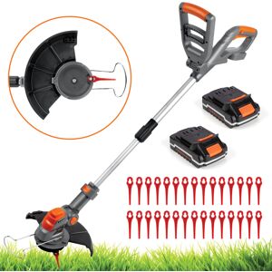 Terratek 20V Electric Cordless Grass Strimmer Garden Trimmer 2 Batteries & 30 Bl Terratek 20V Electric Cordless Grass Strimmer Garden Trimmer 2 Batteries & 30 Bl