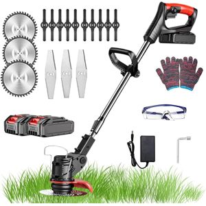 Unbranded (Black) 24V Cordless Trimmer, Telescopic Lightweight Lawn Trimmer with 6 x Metal Unbranded (Black) 24V Cordless Trimmer, Telescopic Lightweight Lawn Trimmer with 6 x Metal